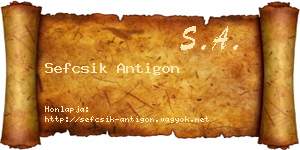 Sefcsik Antigon névjegykártya